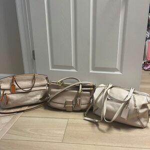 Lot of 3 premium leather Coach bags
